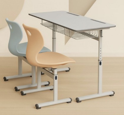 Set reglabil Banca scolara plus 2 scaune monoblok