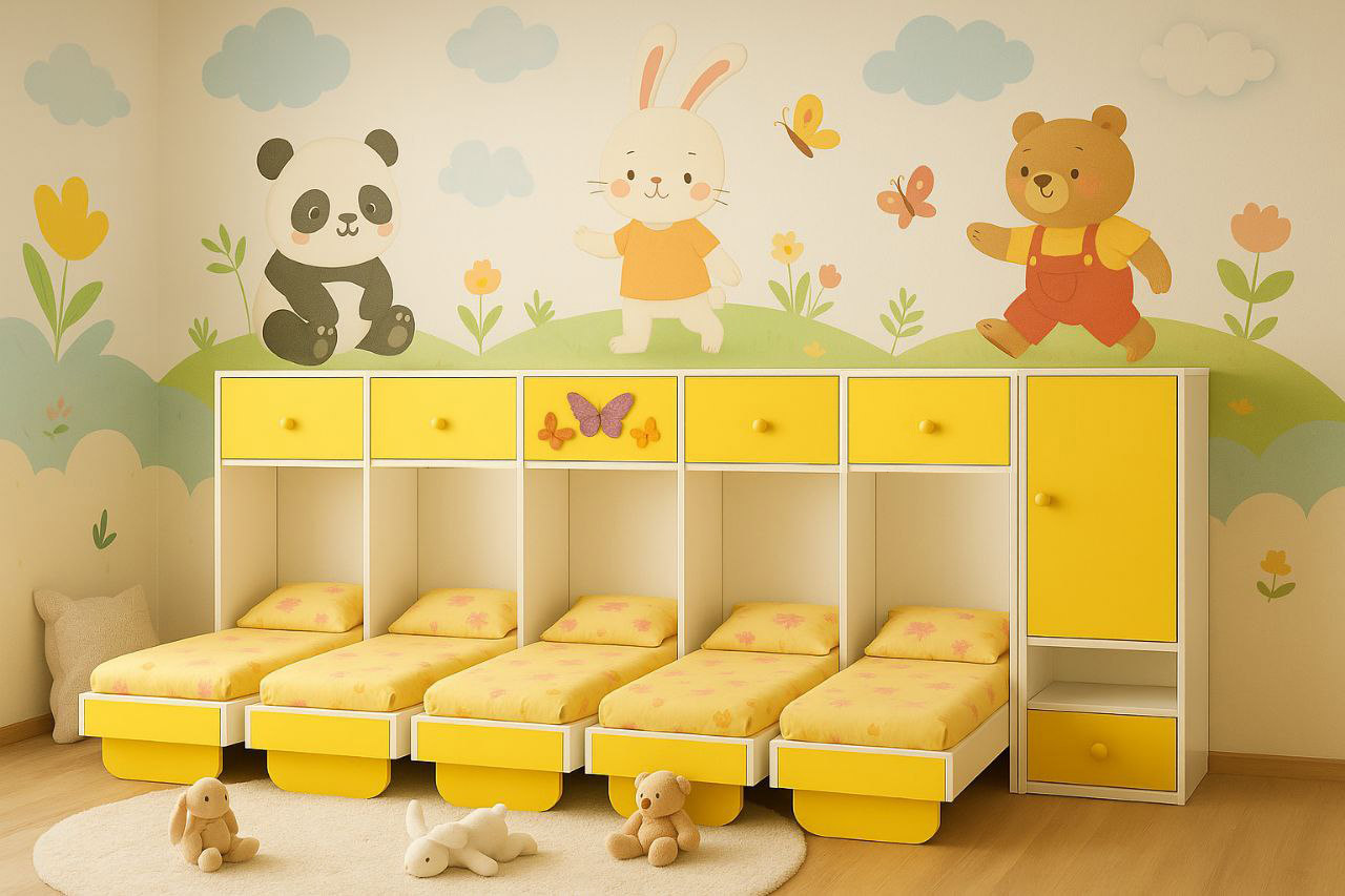 Paturi rabatabile pentru gradinita