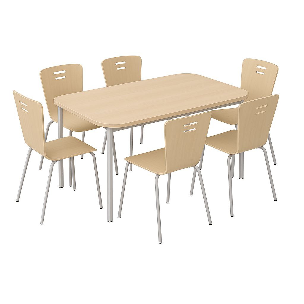 Set masa cu 6 scaune pentru cantina