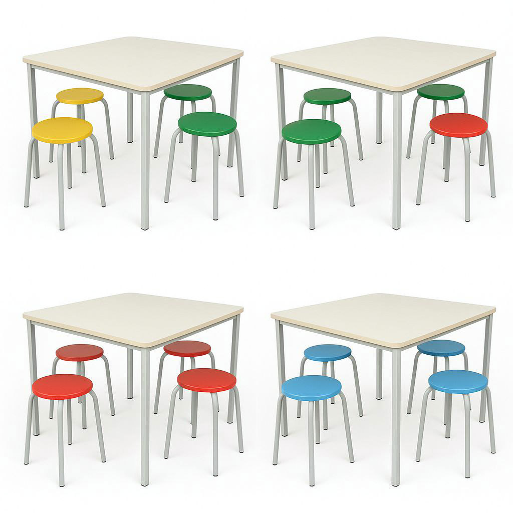 Set masa cu 4 scaune pentru cantina