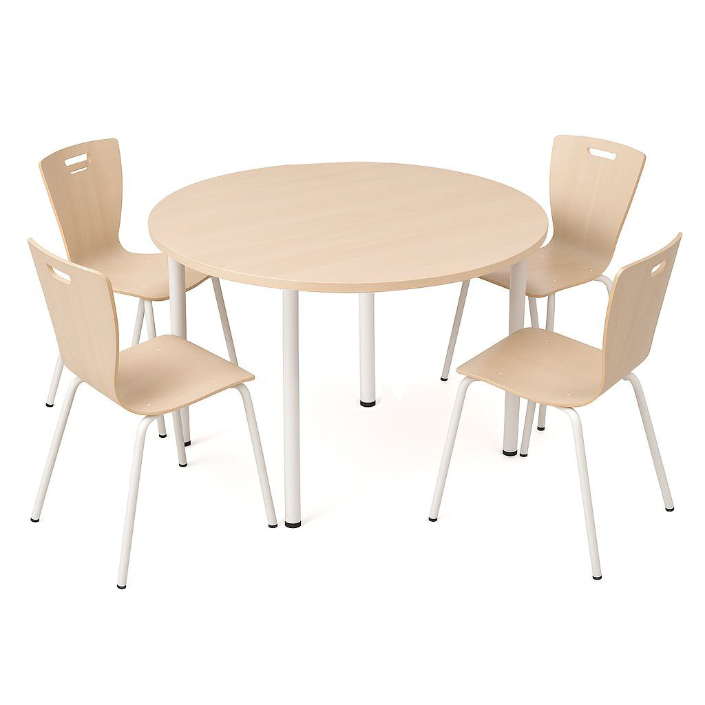 Set masa cu 4 scaune pentru cantina
