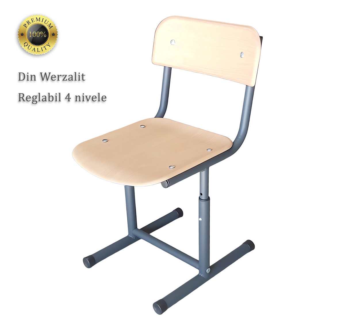 Scaun scolar reglabil Werzalit Antivandal