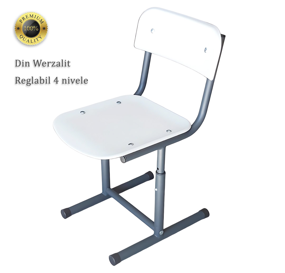 Scaun scolar reglabil Werzalit Antivandal