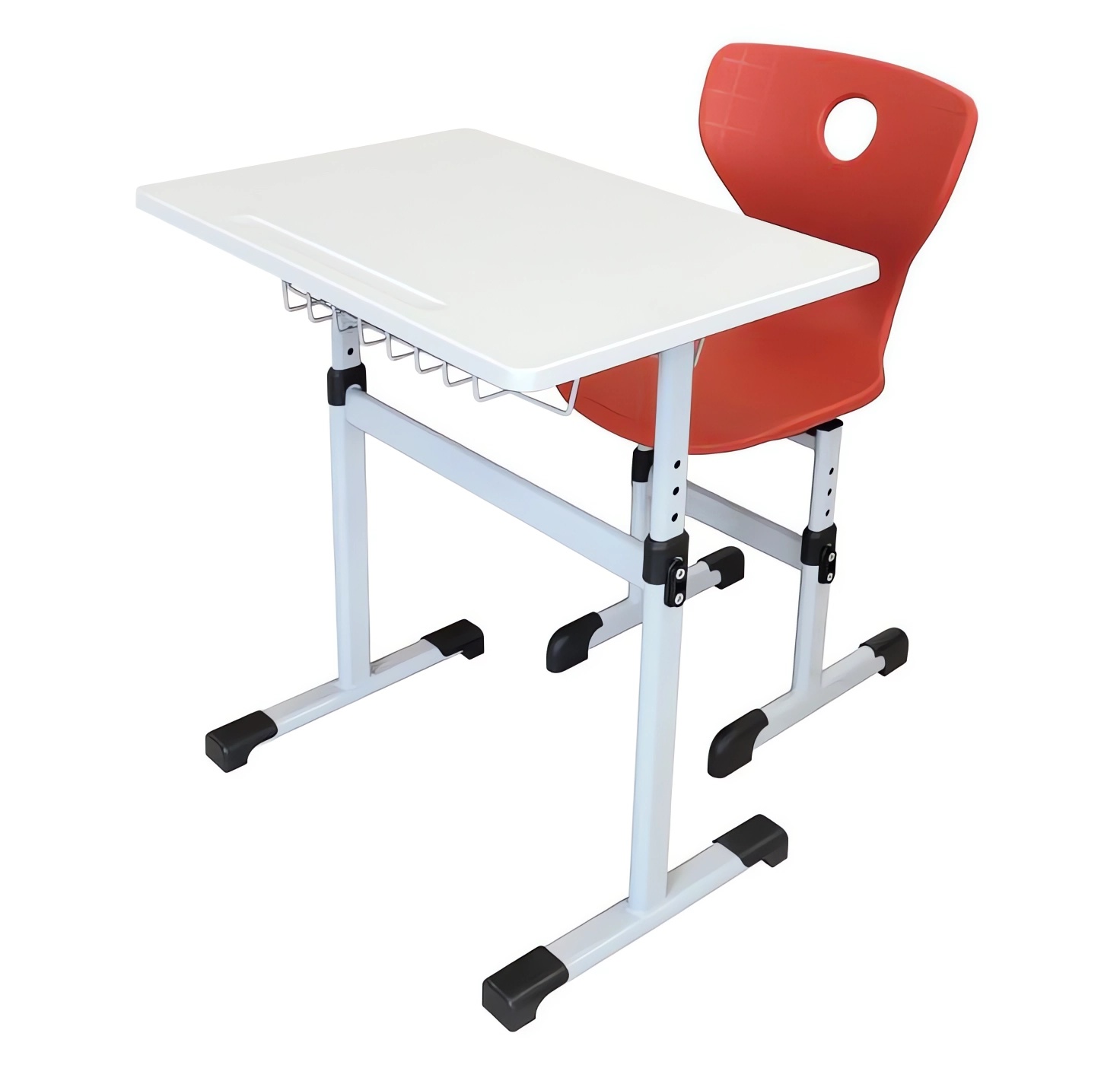 Set Banca scolara Werzalit plus scaun monoblok reglabile